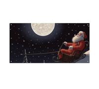 Luna di Natale grande banner per feste cartello da appendere alla parete sfondo banner festa di compleanno fondali per Capodanno, laurea, matrimonio, festa di compleanno, decorazione, 120 x 60 cm