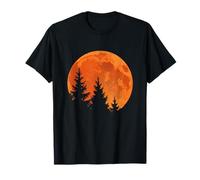 Luna di sangue e abeti - Mistico motivo naturale della foresta Maglietta