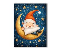 Luna Dipingi con i Numeri Adulti Stella Paint by Numbers, Colorare con i Numeri Adulti con Telaio, Kit di Pittura Acrilica Fai da Te per Principianti Facile su Tela, Decora la Casa 60x90cm 0R-813