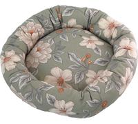 LUNA E TEO Luna&Teo Cuccia per Gatto Ciambella Flowers Verde 50CM