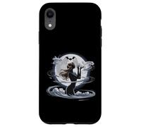 Luna eterea con dea con sagoma di pipistrello Custodia per iPhone XR