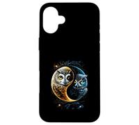 Luna Gufo Uccelli Fienile Umoristico Yin E Yang Cinese Custodia per iPhone 16 Plus