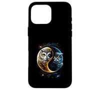 Luna Gufo Uccelli Fienile Umoristico Yin E Yang Cinese Custodia per iPhone 16 Pro Max