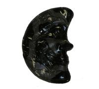 Luna in Ceramica cm 28 x18 Nera Fiammata CERTRE ITALIA