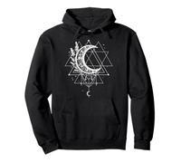 Luna Lavanda Witchy Night Sky Occulto Gothic Witch Graphic Felpa con Cappuccio