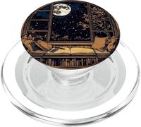 Luna Libro Scaffale Biblioteca Stella Stelle Motivo PopSockets PopGrip per MagSafe