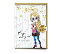 Luna Lovegood - Biglietto d'auguri con spilla, motivo: personaggio