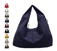 Luna Lush Bag, Multi-Pocket Large Capacity Slouchy Nylon Tote, New Luna Lush Bag for Woman Girl (Blue)
