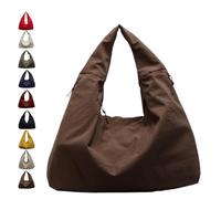 Luna Lush Bag, Multi-Pocket Large Capacity Slouchy Nylon Tote, New Luna Lush Bag for Woman Girl (Coffee)