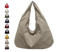 Luna Lush Bag, Multi-Pocket Large Capacity Slouchy Nylon Tote, New Luna Lush Bag for Woman Girl (Grey)