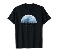 Luna Mezza Parte Luna Eclissi Lunare Ombra Cosmica Maglietta