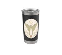 Luna Moth Celestial Botanical Pastel Art Nature Art Bicchiere termico in acciaio inox doppia parete