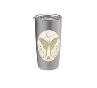 Luna Moth Celestial Botanical Pastel Art Nature Art Bicchiere termico in acciaio inox doppia parete