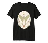 Luna Moth Celestial Botanical Pastel Art Nature Art Maglietta Premium