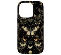 Luna Moth Dark Cottagecore Estetica Butterfly Lover Custodia per iPhone 14 Pro