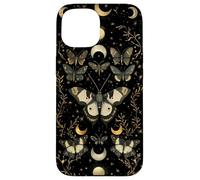Luna Moth Dark Cottagecore Estetica Butterfly Lover Custodia per iPhone 15