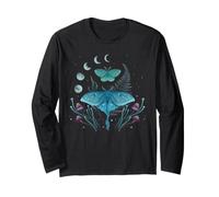 Luna Moth Emerald Mystical Whimsigoth Art Disegno episodico Maglia a Manica