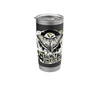 Luna Moth Night si apre grunge collage Bicchiere termico in acciaio inox doppia parete