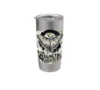 Luna Moth Night si apre grunge collage Bicchiere termico in acciaio inox doppia parete