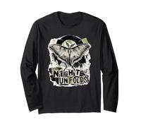 Luna Moth Night Si Apre Grunge Collage Maglia a Manica