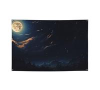 Luna Night Banner Party Decor Sfondo Bandiera Festa di Compleanno Fotografia Sfondo Decorazione Banner e Segnali Decorazione da Parete Banner Feste Forniture Bomboniere 180 x 119 cm