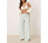 Luna - Pantaloni del pigiama oversize verde menta a righe 42