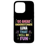 LUNA Personalized Women's Gift Custom LUNA Custodia per iPhone 15 Pro Max