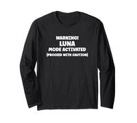 LUNA Personalized Women's Gift Custom LUNA Maglia a Manica