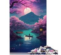 Luna piena Il lago 2 1500 puzzle per adulti Relax Challenge Puzzle giocattolo difficili per bambini dai 12 anni in su 1500 pezzi (85x57 cm)