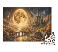Luna piena meccanicaPuzzle Classico 1000 Pezzi Cartone Riciclato Alta Qualità Città Fortezza Autunno Attività Indoor Per Famiglia, Relax Mentale, 70x50cm/1000pcs