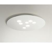 Luna plafoniera grande ovale LED moderno bianca