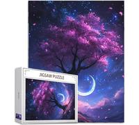 Luna Puzzle 1000 Pezzi, 5D DIY Puzzle Albero Puzzle Adulti e Principianti da 14 Anni, Jigsaw Puzzle Confezione, Giochi Rilassamento e Intelligence, Home Wall Room Decor, Regalo Donna, 75x50cm,Model807