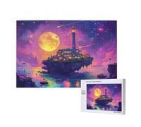 Luna Puzzle 1000 Pezzi, Faro Puzzle Adatto ad Adulti e Principianti, Giochi Divertenti/Sfidanti/Impossible, DIY Hobby Creativi per Adulti Attività Artigianali, Regali per Uomini/Donne M-359