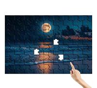 Luna Puzzle 1000 Pezzi, Spiaggia Puzzle Adulti, Giochi Educativi per la Famiglia, Divertimento Colorato Set con Scatola, Giochi Creativi per Regalo Uomo Decorazioni Casa, Regalo Bambina 6 Anni E-1