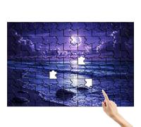 Luna Puzzle 1500 Pezzi, Spiaggia Puzzle Adulti, Giochi Educativi per la Famiglia, Divertimento Colorato Set con Scatola, Giochi Creativi per Regalo Uomo Decorazioni Casa, Regalo Bambina 6 Anni R-9