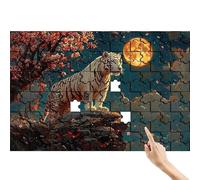Luna Puzzle 1500 Pezzi, Tigre Puzzle Adulti, Giochi Educativi per la Famiglia, Divertimento Colorato Set con Scatola, Giochi Creativi per Regalo Uomo Decorazioni Casa, Regalo Bambina 6 Anni F-6