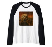 Luna Selfie Zombies Apocalisse Umorismo Divertente Halloween Maglia con Maniche Raglan