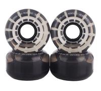 Luna Skates Quad Pattini 4er-Set Ersatz-Rollen 62mm 80A Nero/Trasparente