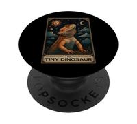 Luna strega dei tarocchi della lucertola del drago barbuto PopSockets PopGrip Adesivo