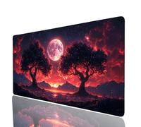 Luna Tappetino Mouse xxl 600x300x3mm, Impermeabile Tappetino Mouse Gaming, Mousepad Albero Base in Gomma Antiscivolo Bordi Cuciti Resistenti All'abrasione Mousepad per Scrivania Gaming Laptop JXL-2069