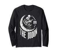 Luna Tarocchi Scheletro Coppia Fuorilegge Astrologia Gotica Maglia a Manica
