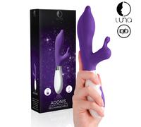LUNA Vibratore Coniglio Viola Punto G Spot Rabbit Vibrator Adonis Rechargeable