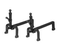 LUNA WAY CAST IRON - Alari in Ghisa per Camino | Resistenza ad Alte Temperature | Sostegno per Legna | Facili da Assemblare | 48 x 46 cm 100% Ghisa