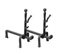 LUNA WAY CAST IRON - Alari in Ghisa per Camino | Resistenza Alte Temperature | Sostegno per Legna | Facile Assemblaggio | 60,3 x 58 cm 100% Ghisa