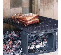 LUNA WAY CAST IRON BBQ Blocks - Supporti in ghisa Regolabili e Versatili per Piastre e Griglie | Ideali per Brace, Camino, Fuoco Vivo | più Livelli di Cottura | 100% Ghisa con smaltatura Protettiva