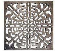 LUNA WAY CAST IRON - Griglia di Ventilazione 100% Ghisa | Design Moderno e Resistente | Adatta per Caminetti e Stufe | Piastra Aerazione quadrata | Dimensione 30 x 30 cm