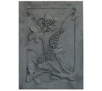 LUNA WAY CAST IRON - Lastra Decorata in Ghisa "UVA" | Immagazzina e Riflette Calore | Resistente all'Usura e Corrosione | Facile Installazione in camini termo camino e parete | 50 x 70 cm 100% GHISA