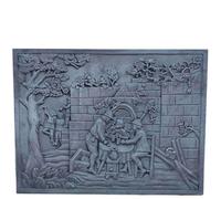 LUNA WAY CAST IRON - Lastra Decorata per Camino | Immagazzina e Riflette Calore | Resistente all'Usura e Corrosione | Dimensioni 80 x 60 cm 100% Ghisa