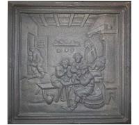 LUNA WAY CAST IRON - Lastra Decorata per Camino | Immagazzina e Riflette Calore | Resistente all'Usura e Corrosione | Dimensioni 38 x 38 cm | Modello "TAVERNA" 100% GHISA