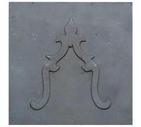 LUNA WAY CAST IRON - Lastra in Ghisa Decorata per Camini "Giglio" | Immagazzina e Riflette Calore | Resistente all'Usura e Corrosione | Facile Installazione, 60 x 60 cm, 100% Ghisa